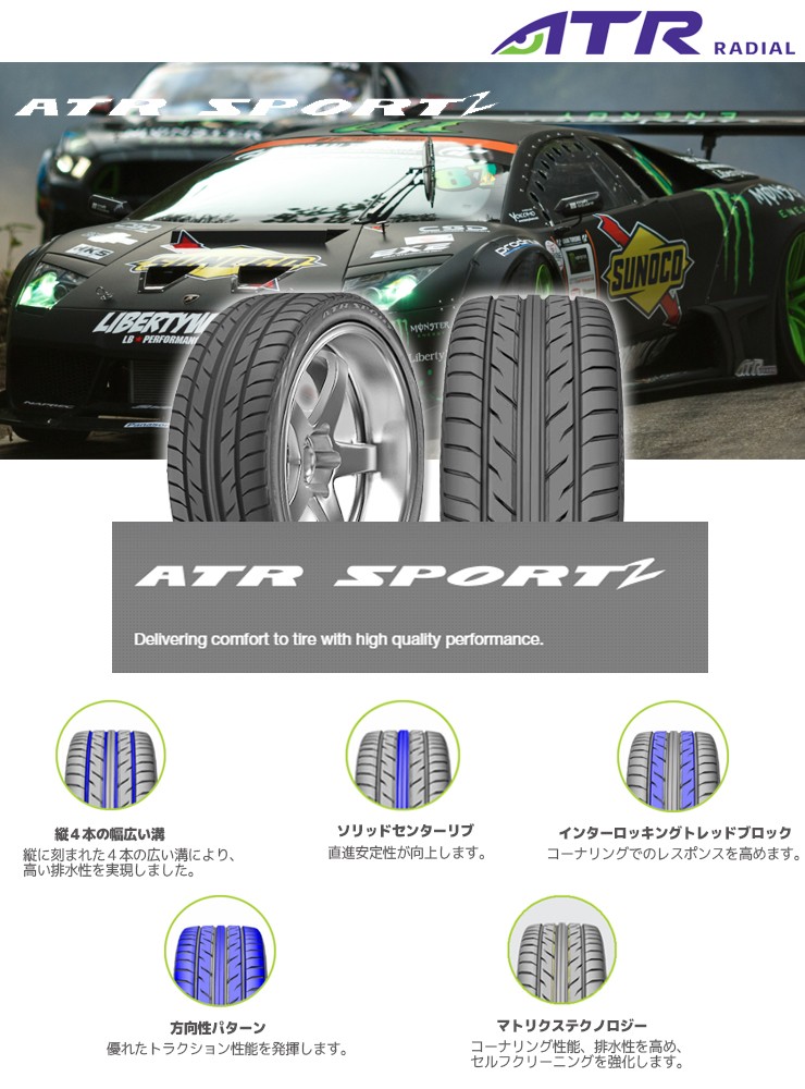 タイヤ サマータイヤ 自動車 Atr Sport2 Aw タイヤ通販 275 40r18 サマータイヤ Autoway2号店 99w 99w