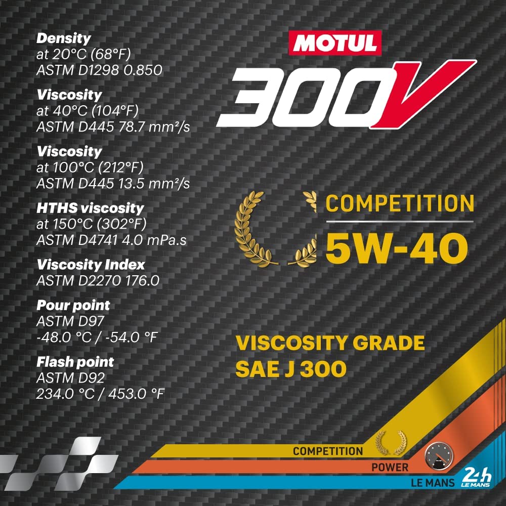 MOTUL(モチュール) 300V COMPETITION(300V コンペティション)100%化学合成(エステルコア) エンジンオイル 5W-40  2L[正規品] : 3374650324302 : オートワークヤフー店 - 通販 - Yahoo!ショッピング