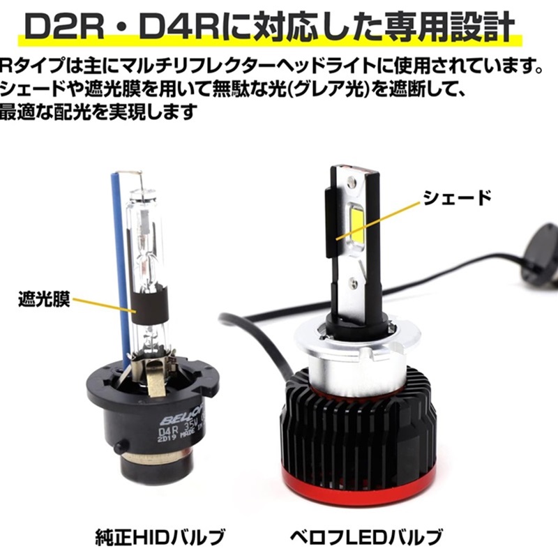 BELLOF　(ベロフ)　LED　オプティマルLEDパフォーマンスver.2　ヘッドライト　(D2S)LEZ102S　6500K　純正交換バルブ