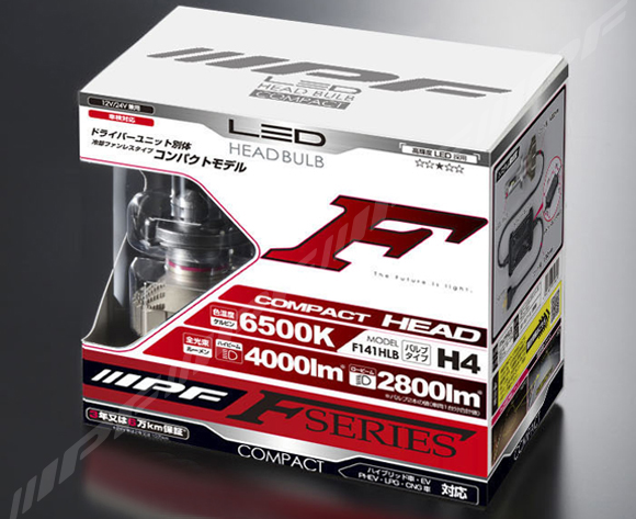 IPF ヘッドライト LED H4 バルブ Fシリーズ 12V/24V 兼用 6500K 4000