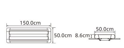 TERZO テルッツォ EA309 ルーフラック 1個入 長さ:150cm x 幅:50cm 