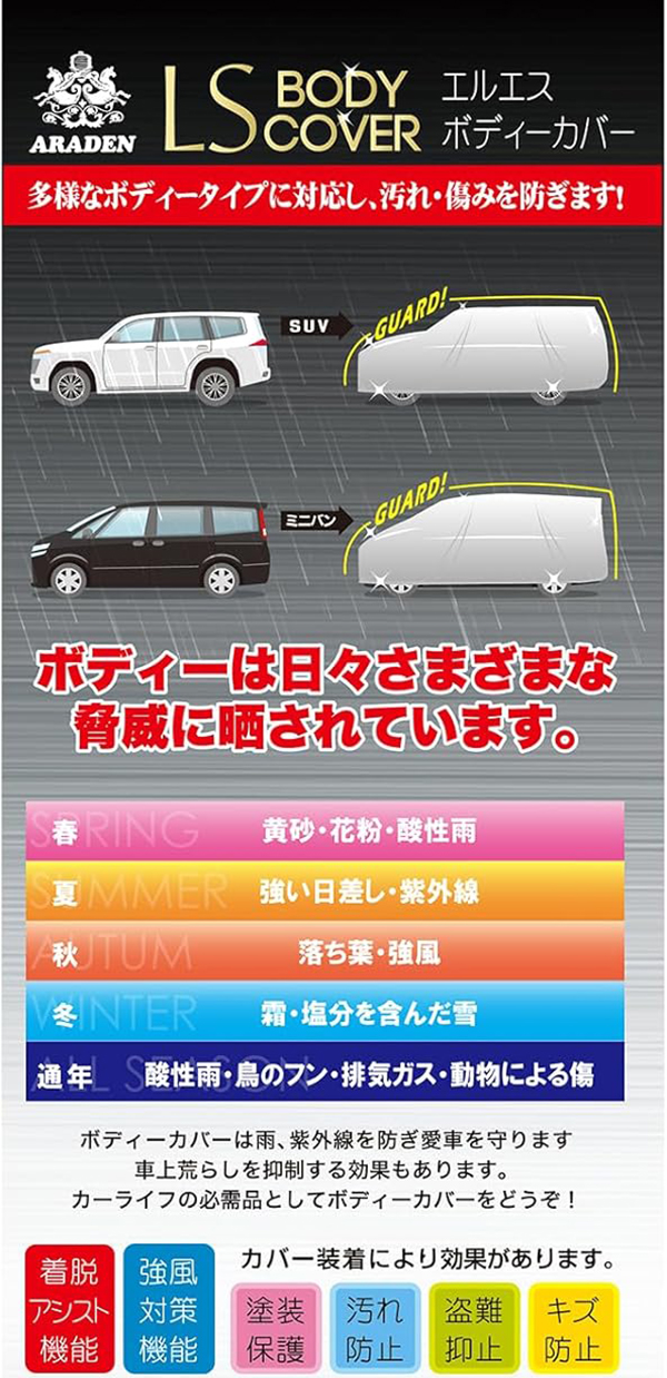 アラデン エルエス ボディーカバー LSB82 : オートワークヤフー店