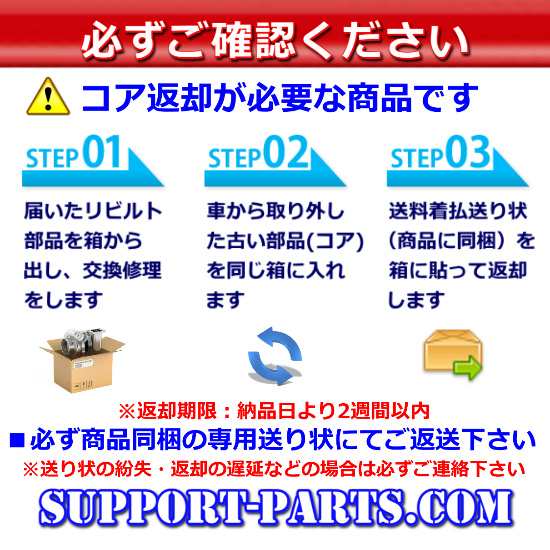 トヨタ フォークリフト セルモーター 7FDK30 7FDK40 リビルト  スターター 2年保証 28100-40291-71 128000-0972 128000-0973 128000-0974｜avail｜03