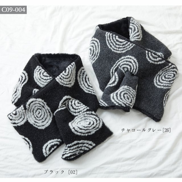 新品・未使用)MAVUNOベルベットリバーシブル刺繍ショールBLACK