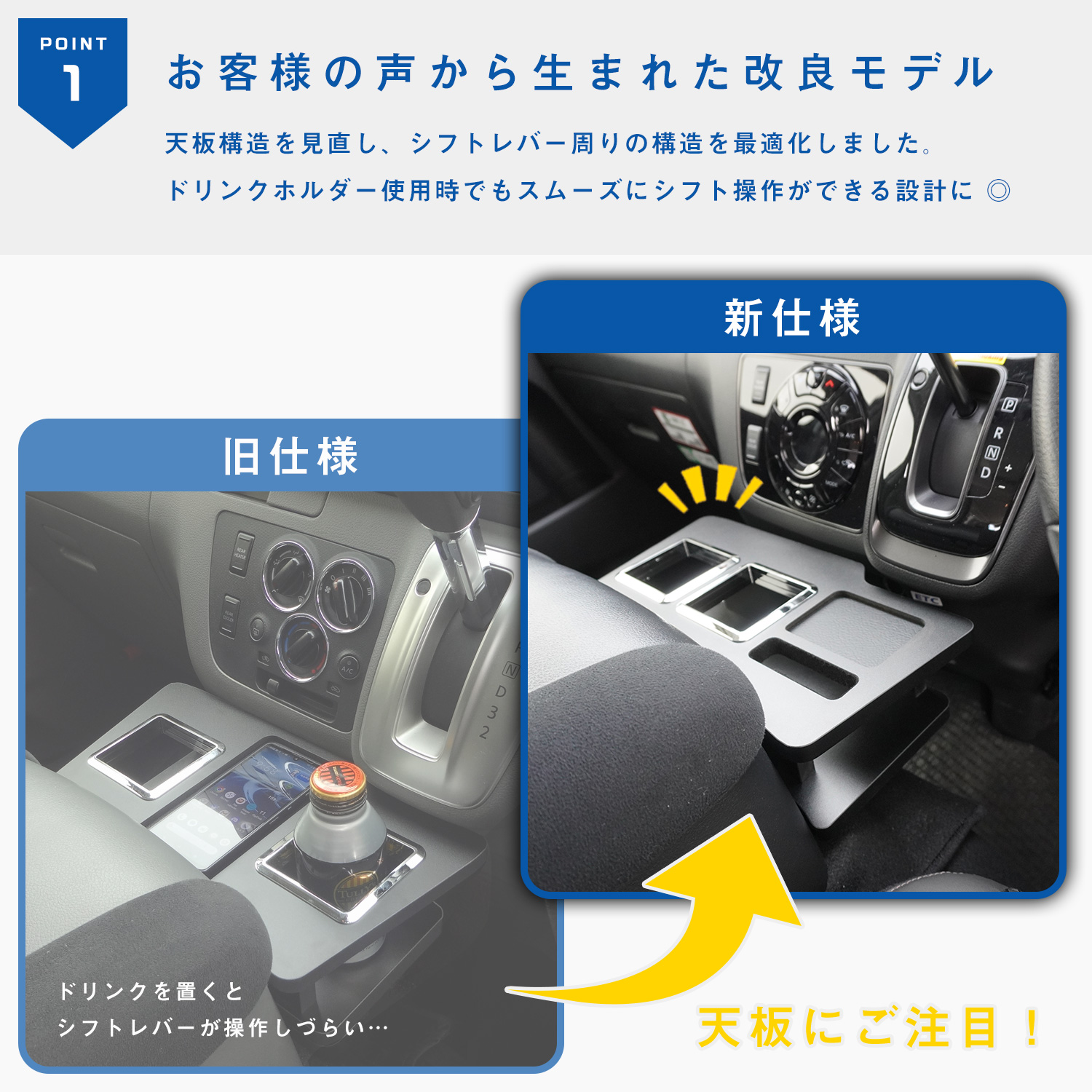 プロダックス E26キャラバン プレミアムGX 純正コンソール用ドリンク