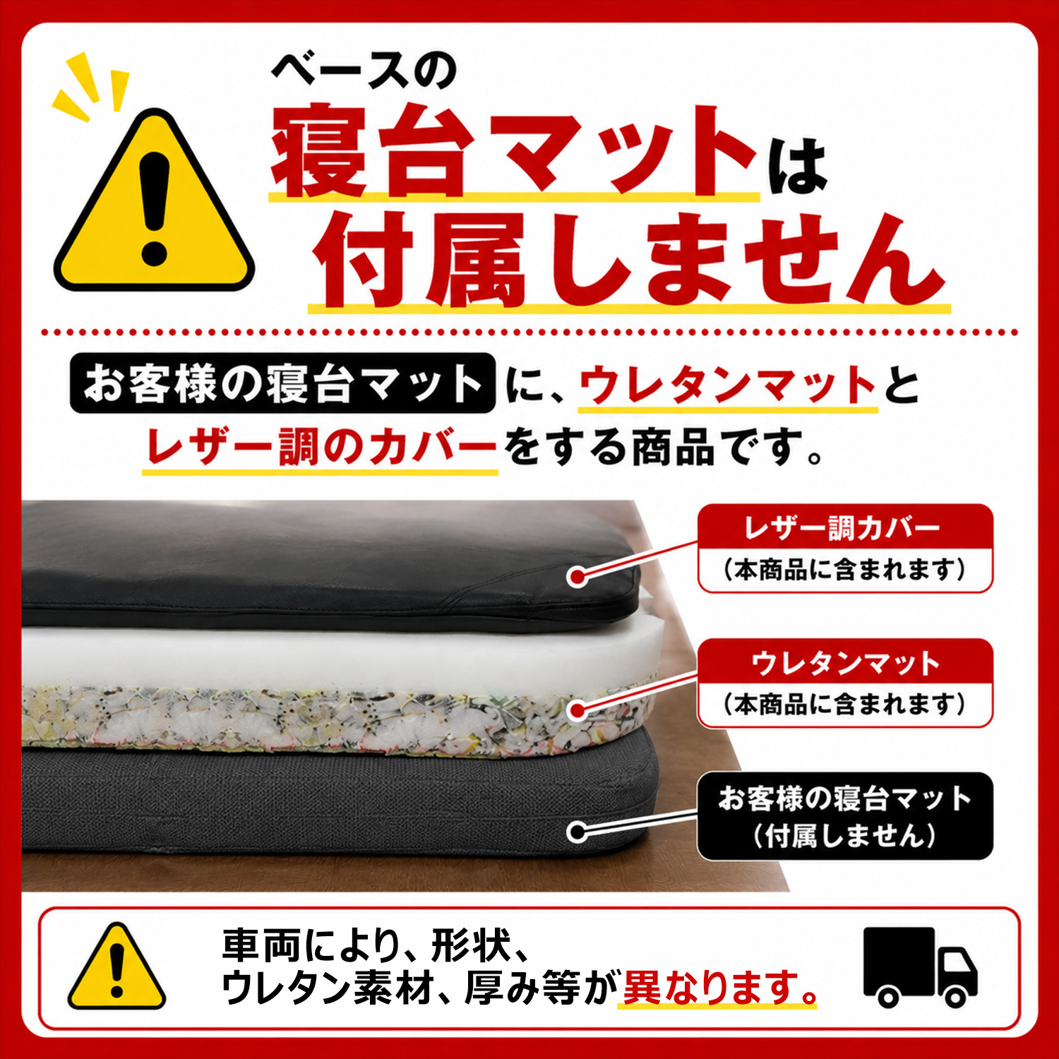 プロダックス UD クオン 寝台フラットキット ｜ マット 寝台マット
