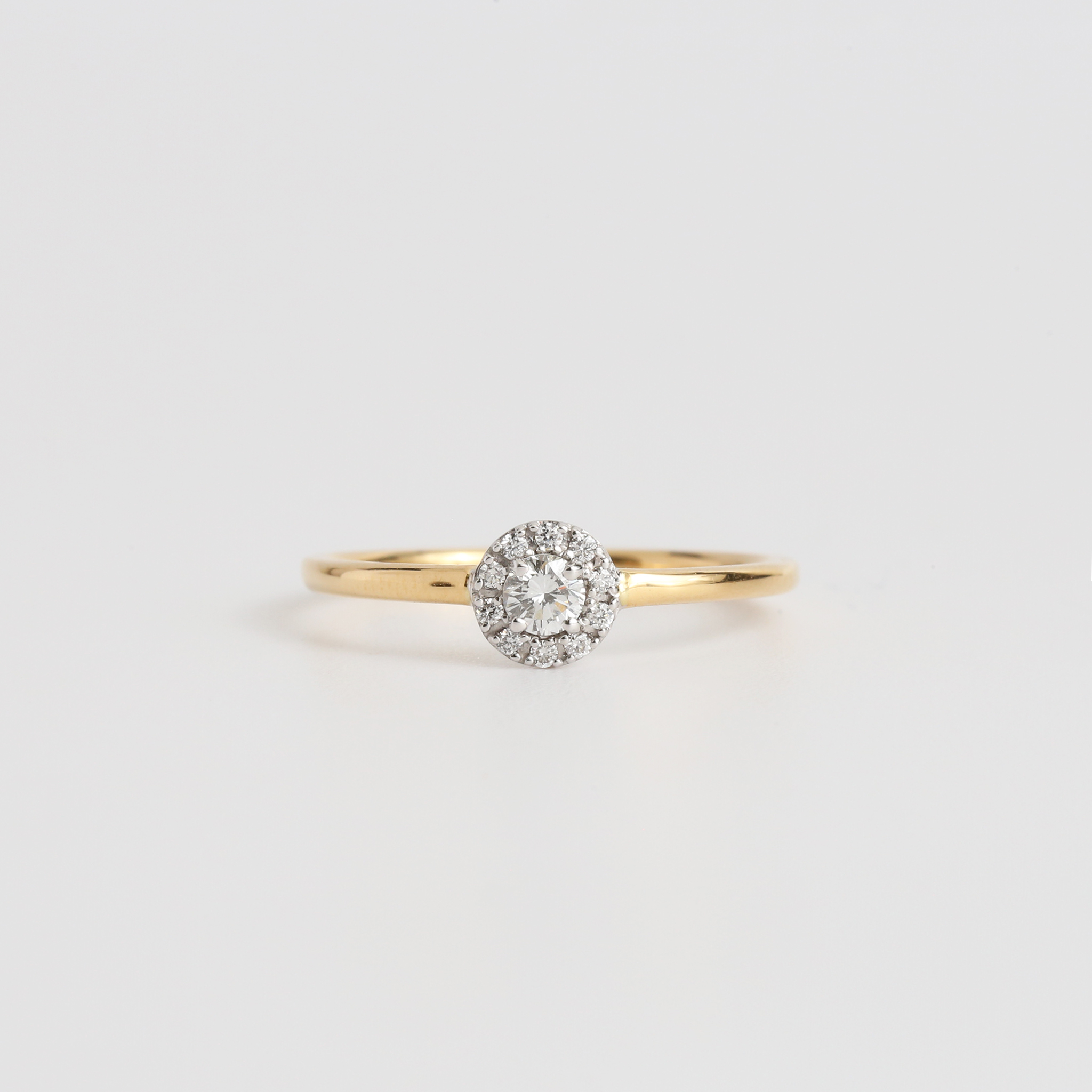 momo AVARON 一粒 ダイヤモンド リング K18 PG 11号 Avaron（アヴァロン） ブロック リング 指輪 ゴールド ペアリング 結婚