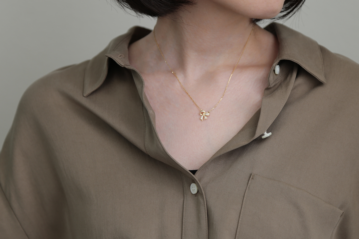 【TATIANA】Ivy Ribbon Necklace NZ2178〜リボンネックレス TATIANA】Ivy Ribbon Necklace NZ2178〜リボンネックレス