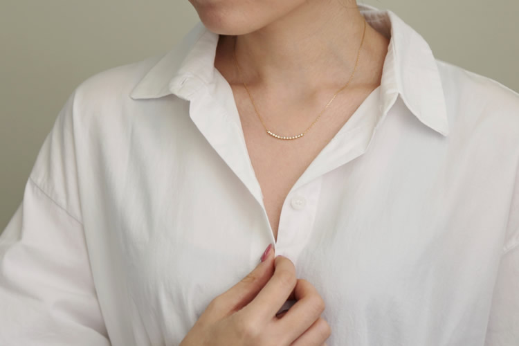 hang] Double ring necklace gold – h..Online Store