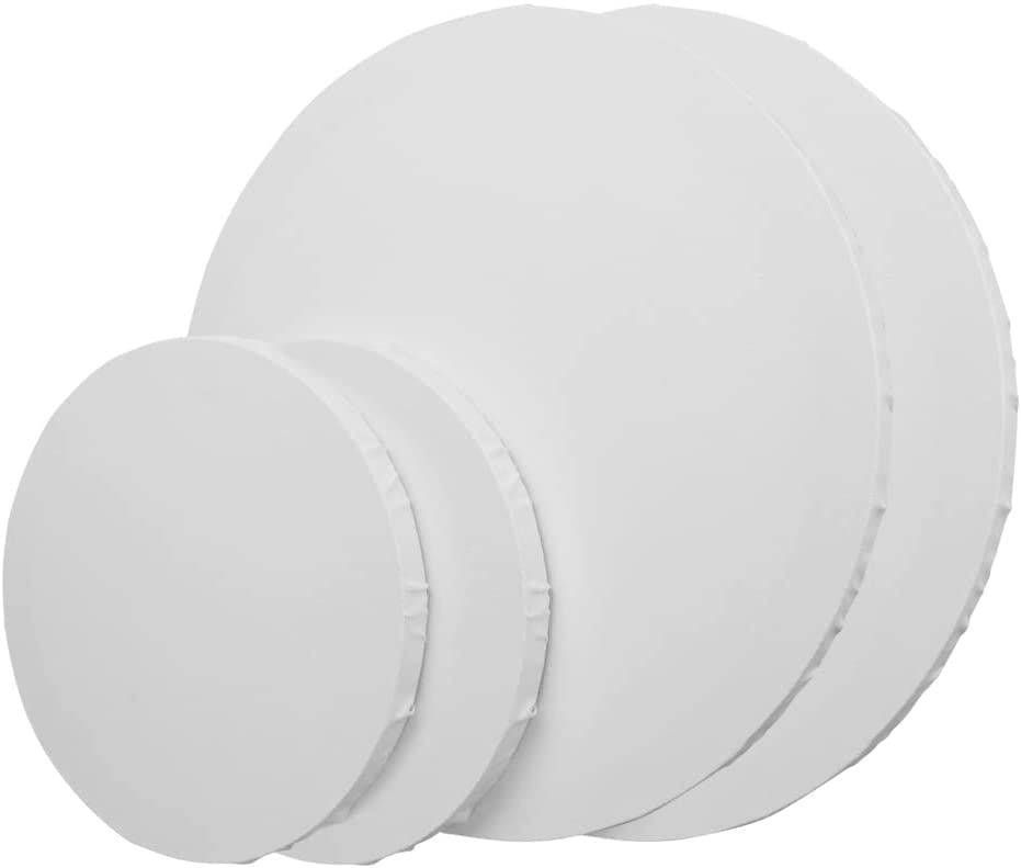 丸型 張りキャンバス 絵画ボード 4個セット 直径約30cm・20cm 各2個