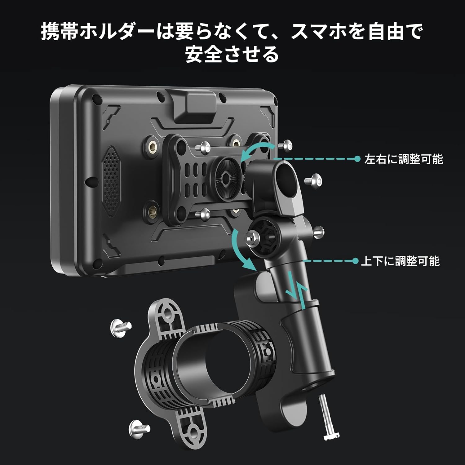 値下げしました！カーディスプレイ、スマートカー録画モニター IPS ナビ バイク用 スマートモニター バイク ナビ ディスプレイ Carplay/Android