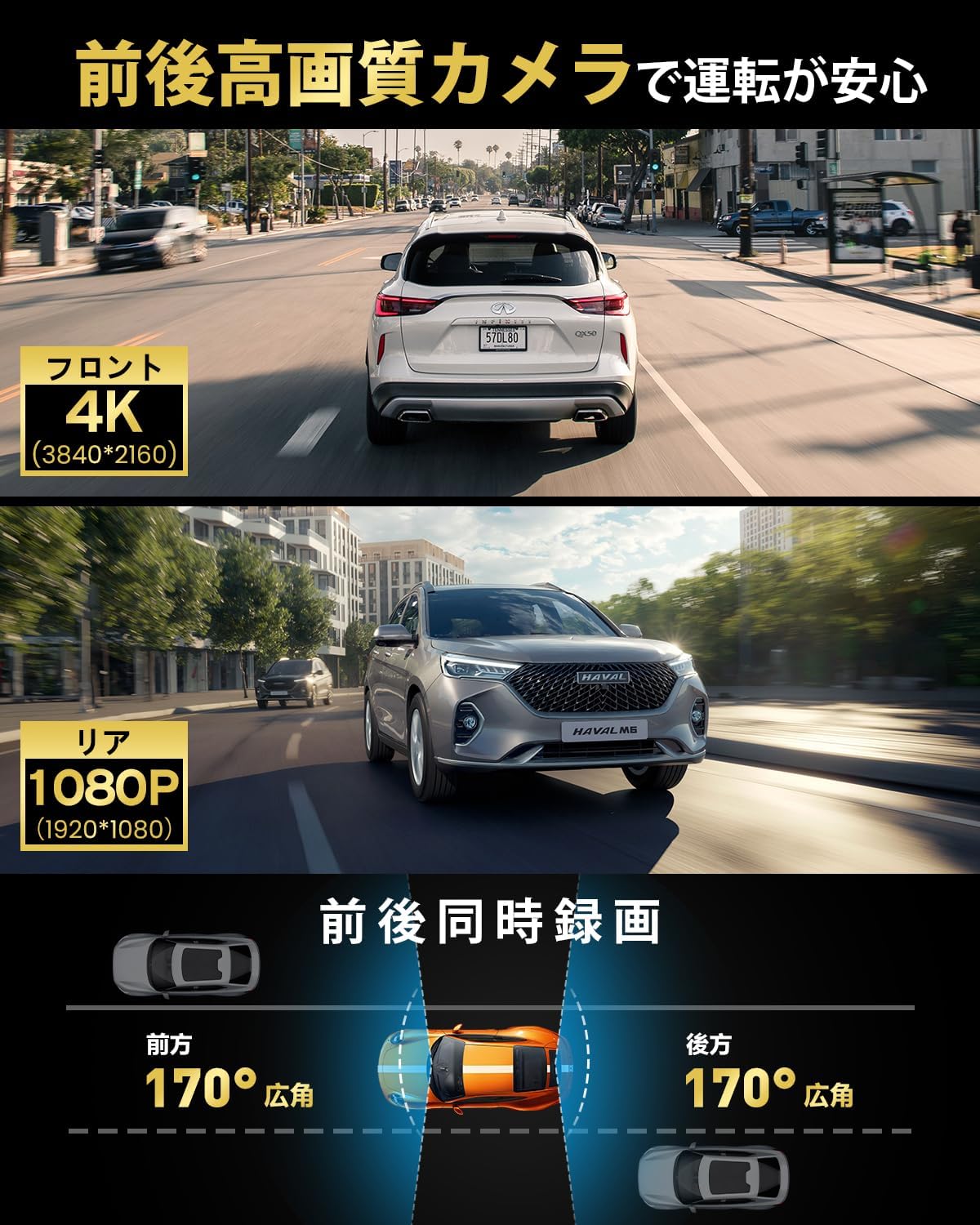 2025年登場❗️ドライブレコーダー ミラー型4KHD 伸縮式 前後170度広角 ドライブレコーダー ドラレコ ミラー型 4KHD画質 前後カメラ 伸縮式