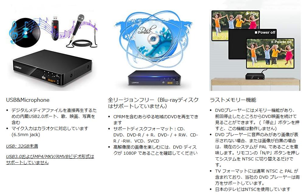 DVDプレーヤー ポータブル リージョンフリー HDMI/AV出力 CPRM再生可能