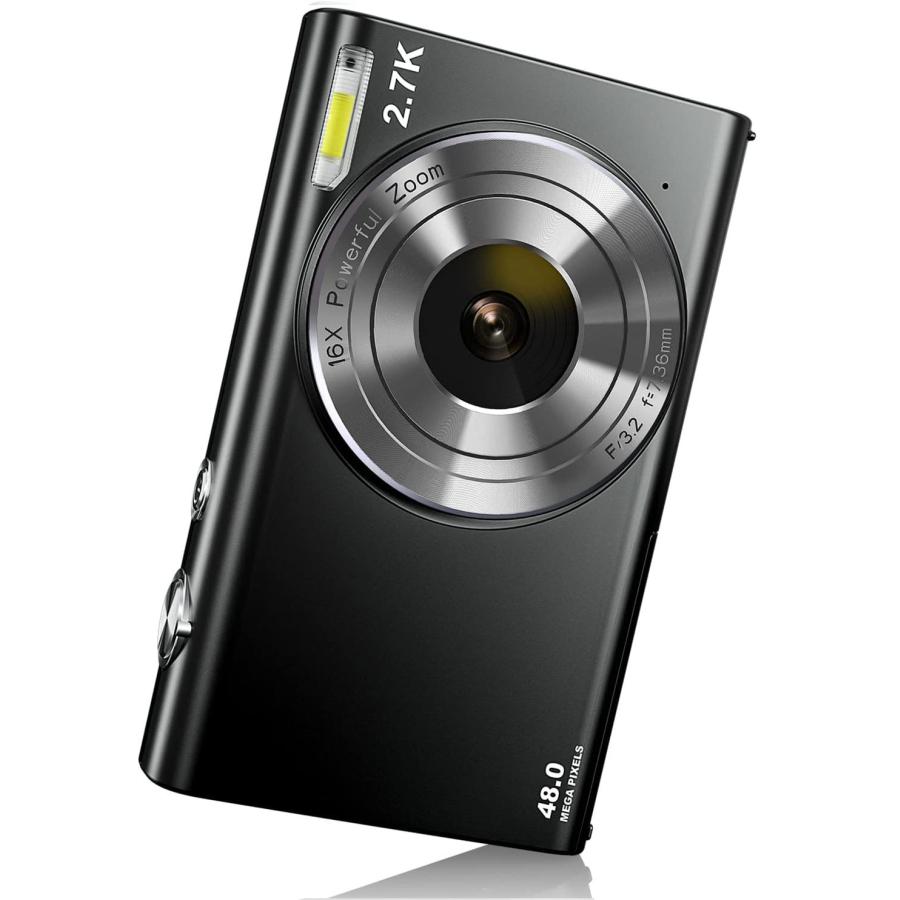 デジタルカメラ デジカメ コンパクト HDカメラ 32gカード付 1080P 4800万画素 16倍ズーム 軽量 携帯便利 2.88インチ30万画素 AKM-218｜avenir7｜02