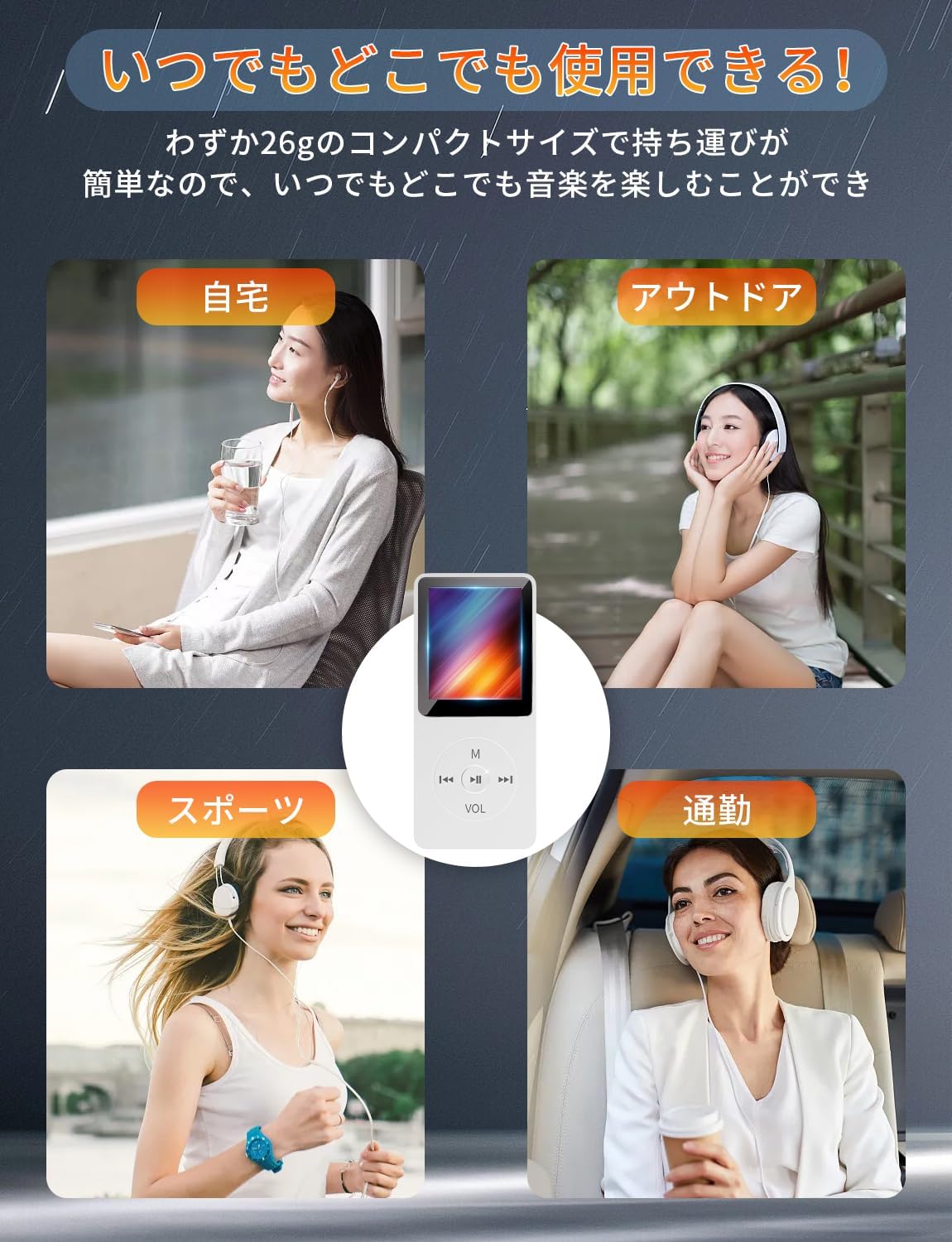 MP3プレーヤー Bluetooth 5.1 MP3プレイヤー 32GB内蔵 SDカード