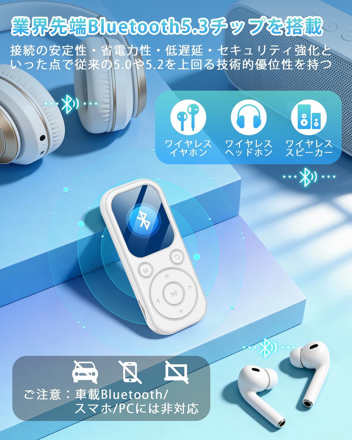 MP3プレーヤー Bluetooth5.3 32GB 最大128GB拡張可能 HIFIロスレス 多