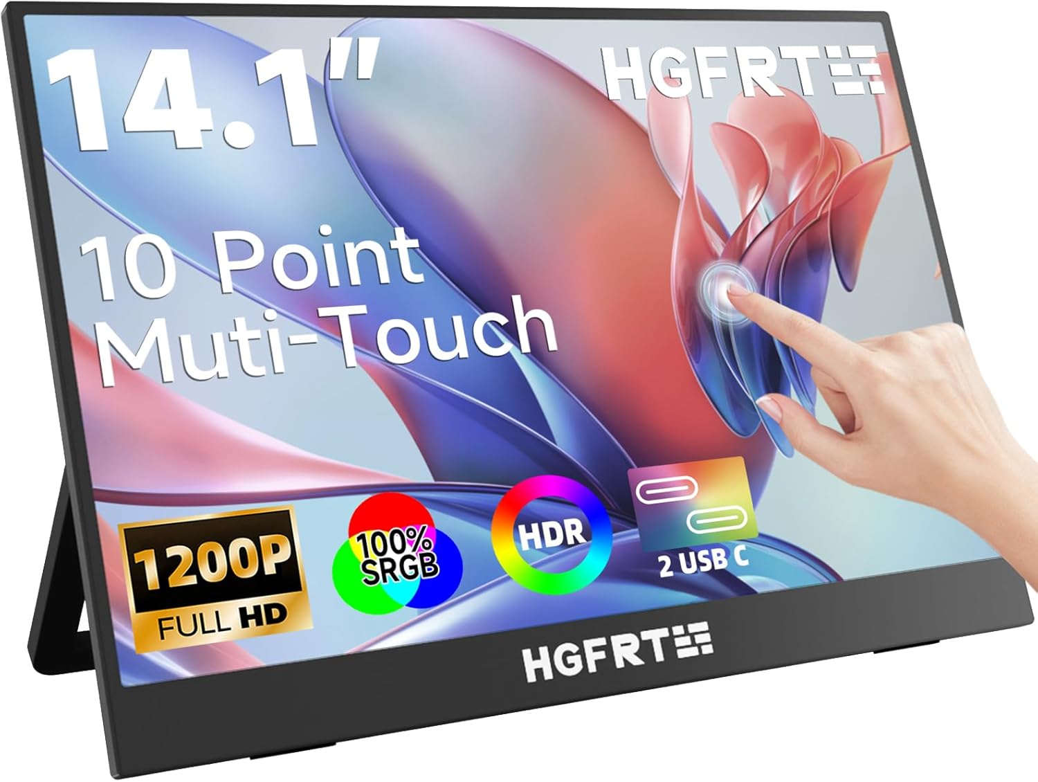 モバイルモニター 14インチ タッチパネル モバイルディスプレイ 自立