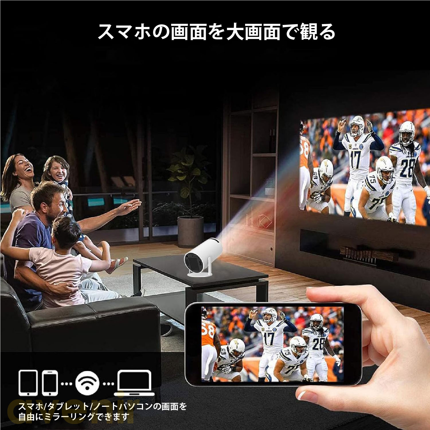 プロジェクター 小型 4K対応 Android TV 11.0 高輝度 自動台形補正 10000lm プロジェクター 5G WiFi6  Bluetooth5.2 短距離投影 HIFIスピーカー内蔵 APJ-103 : apj-103 : セレクトショップavenir - 通販 -  Yahoo!ショッピング