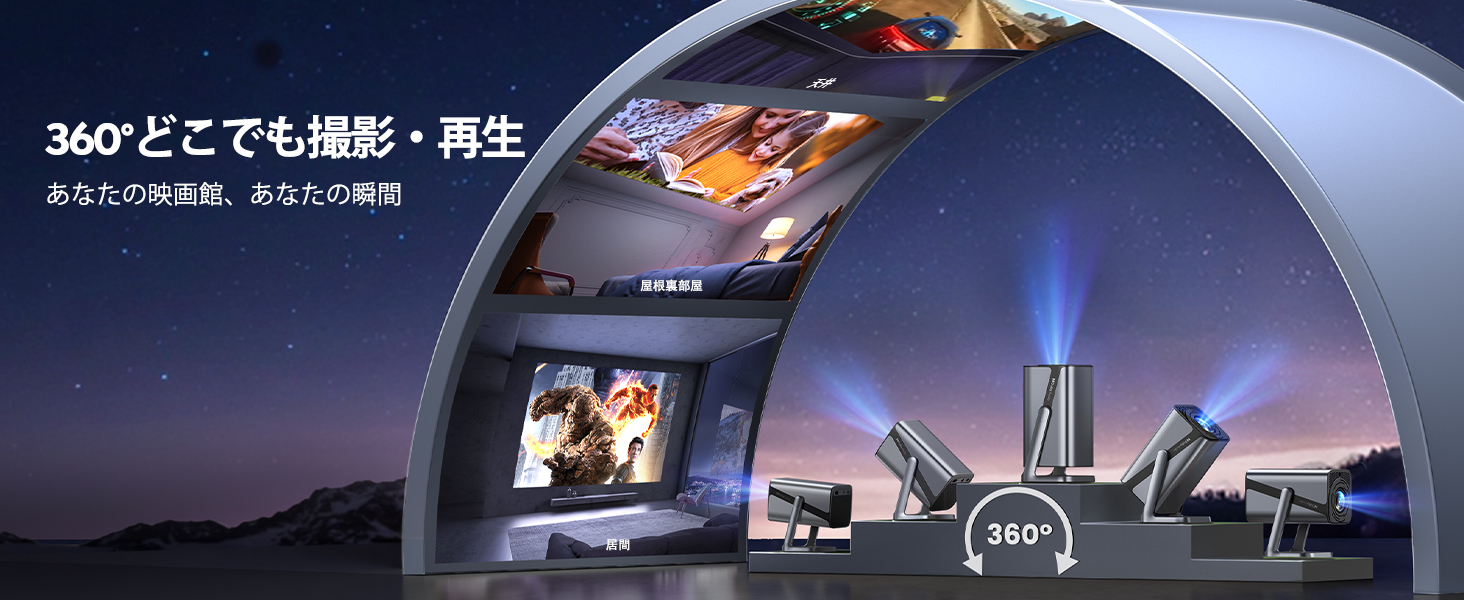 プロジェクター 家庭用 750ASNI 高輝度 WiFi6 Bluetooth5.3 自動