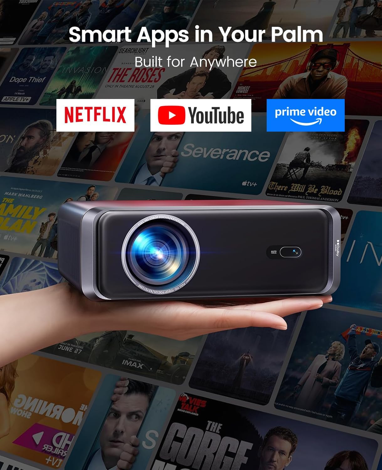 プロジェクター Netflix 20WDoIby対応 4k WiFi6 Bluetooth5.3 自動