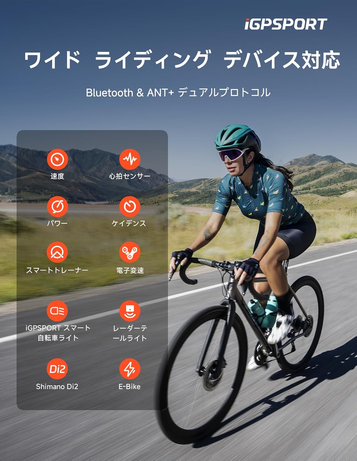 メ　iGPSPORT タッチスクリーン搭載 自転車 ナビ GPS搭載 地図表示 サイクルコンピュータ サイコン Bluetooth タッチスクリーン搭載