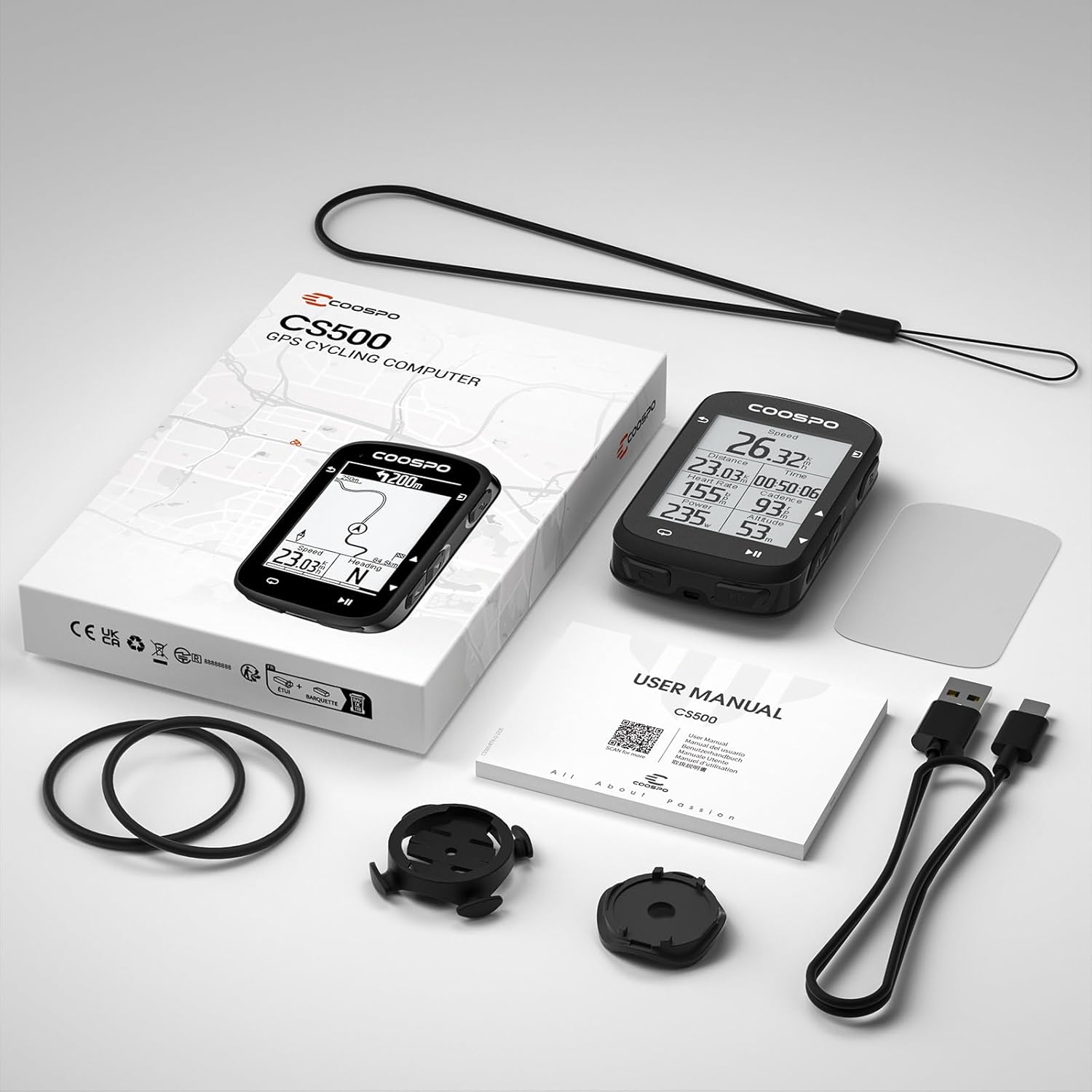 サイクルコンピュータ サイコン Bluetooth5.0 GPS搭載 ナビゲーション