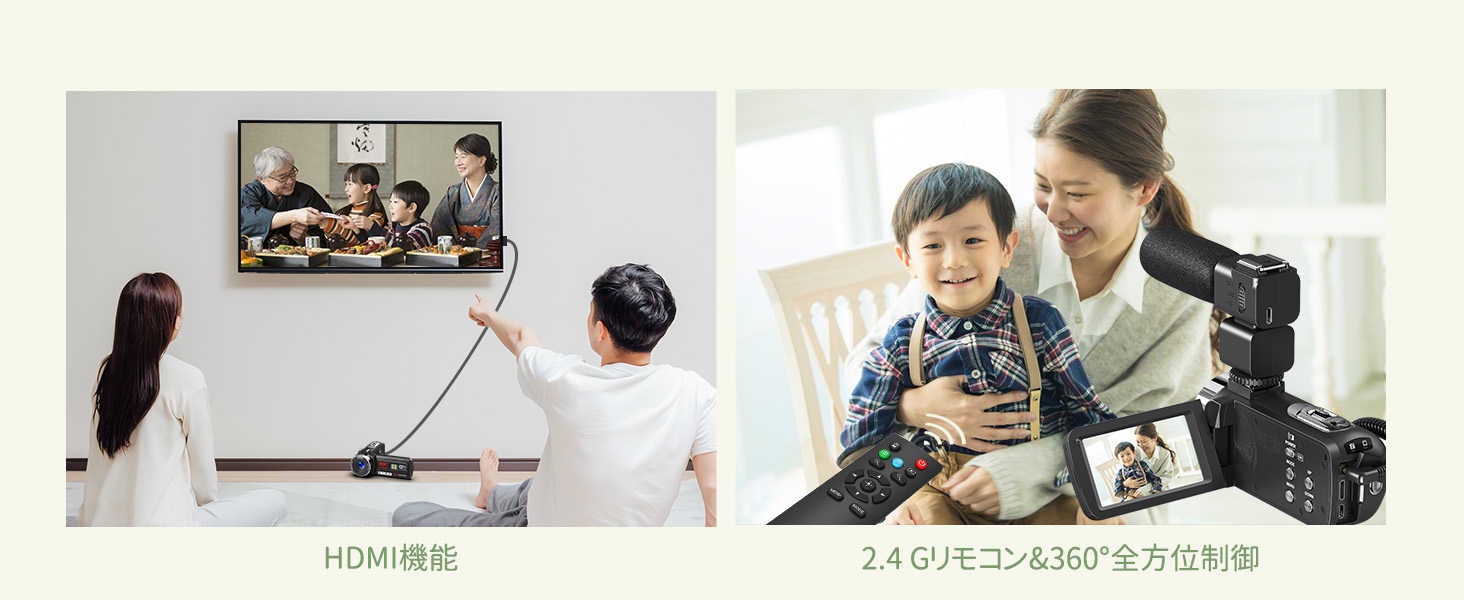 ビデオカメラ 8K 動画撮影 6400万画素 64GB SDカード付き デジタル