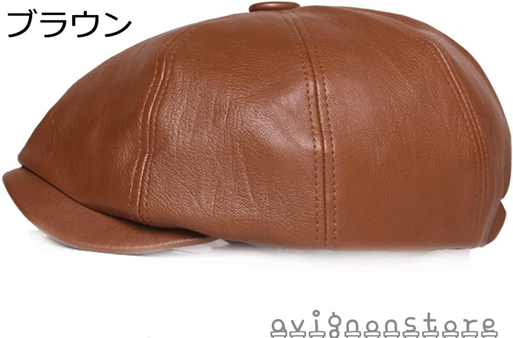 メンズ レザー ハンチング キャスケット デザイン キャップ 帽子 革 PU