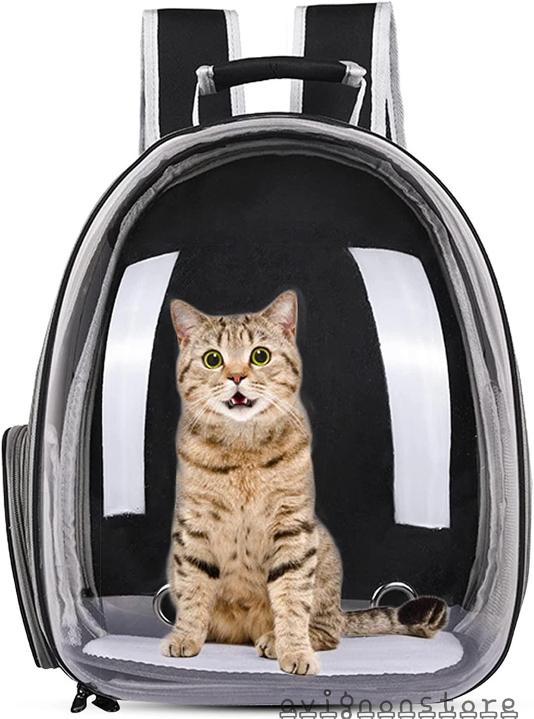 ＜タイムセール＞猫 キャリーバッグ 犬猫兼用 カプセル型 リュックサック 透明