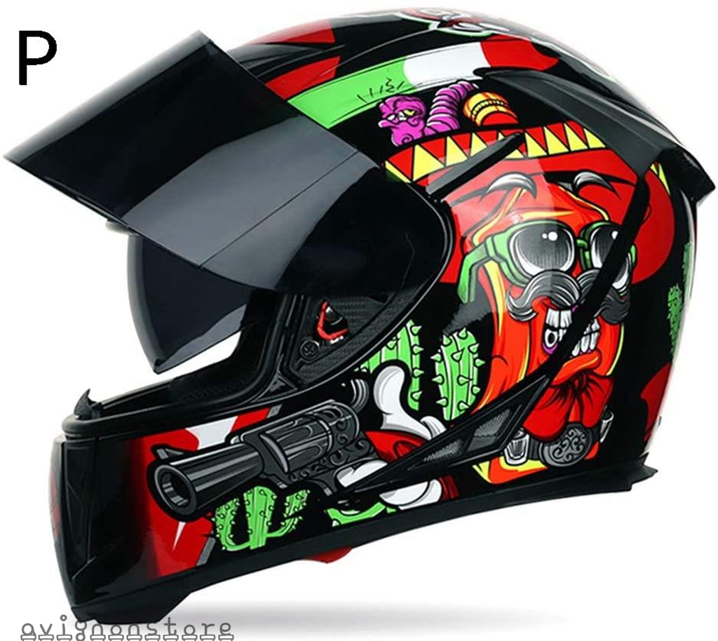 バイク ヘルメット Helmet システムヘルメット L 黒茶レンズ フル 