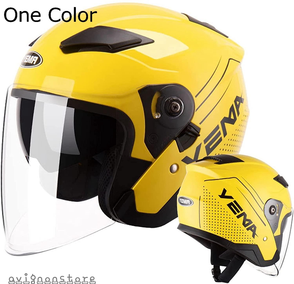 バイクヘルメット Helmet ハーフ ダブルシールド 透明レンズ 春夏用 UV