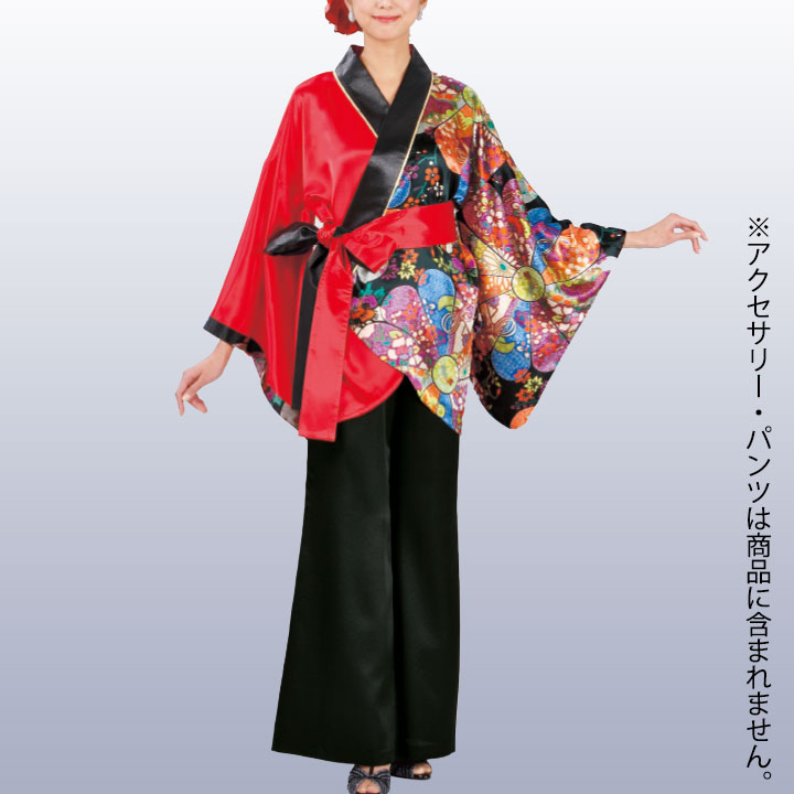 即納★ よさこい 大正琴衣装 はっぴ 半天 和柄 帯付 和装 お祭り TSS1714-6-2929 関連画像2