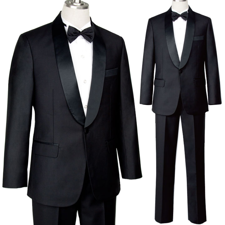 即納☆ 紳士 メンズ タキシードスーツ ショールカラー 黒 フォーマル