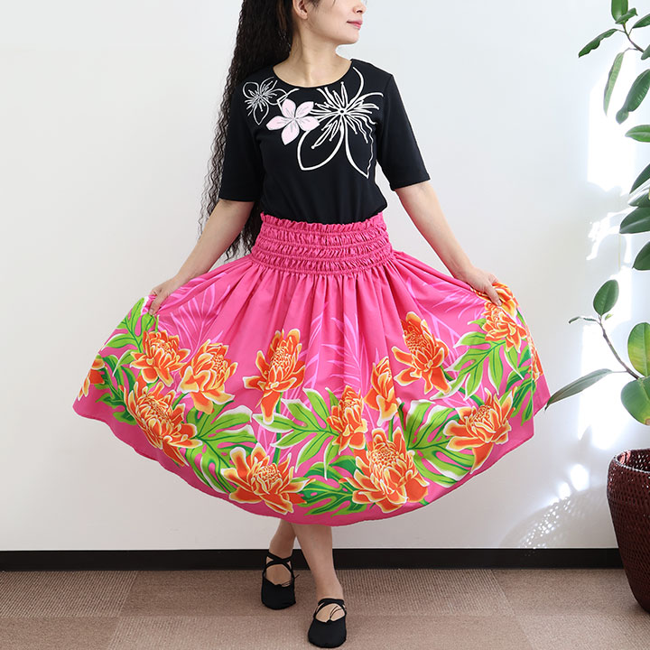 でんちゃん☆フラダンス☆ハワイアン☆切り替えパウスカート☆レッド×ピンク 楽天市場】パウスカート レッド ピンク フラダンス スカート
