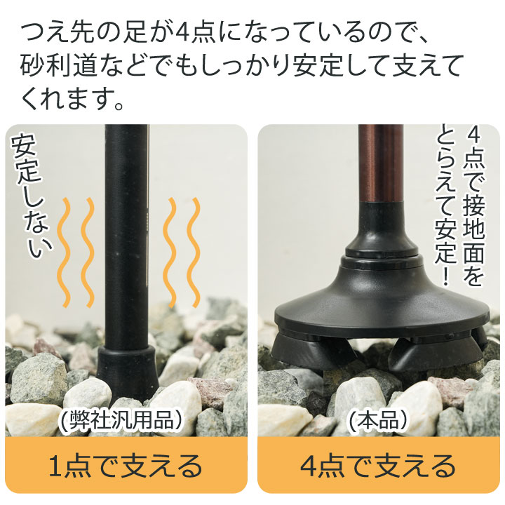 即納☆ 送料無料 折りたためるあんしんステッキ Z1810 杖 つえ