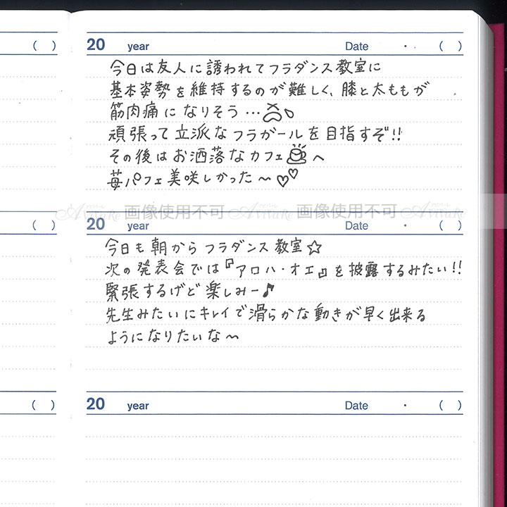 送料無料 3年日記 Z1820 趣味 実用 習慣 脳トレ 日記 手帳 毎日 お洒落 上品 シンプル 赤 青 ネイビー レッド ブラウン 日記帳 プレゼント ギフト アビバーレ｜avivare｜16