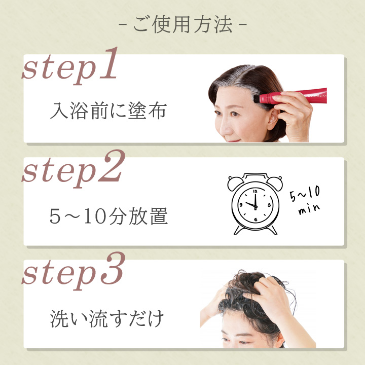 ピンポイント白髪染め クイックヤングヘアカラー Z1885 生え際 分け目