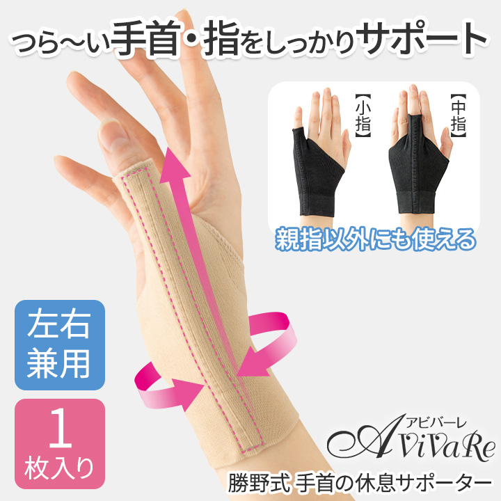 勝野式 手首の休息サポーター [Z3293] 1枚入り 左右兼用 男女兼用 手首