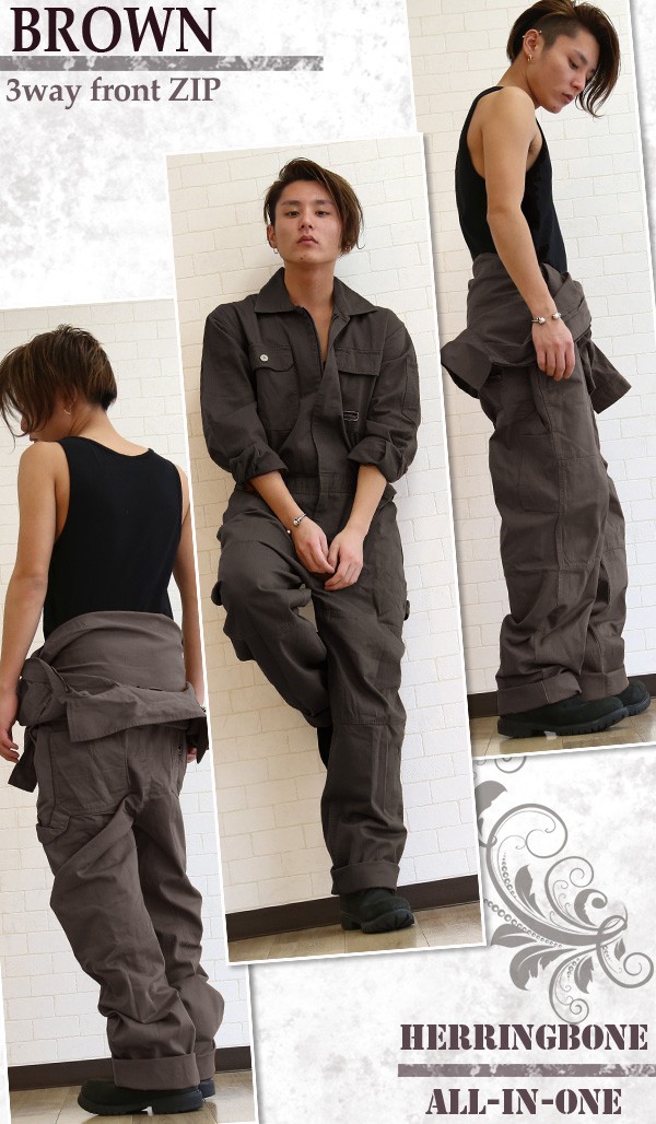 つなぎ メンズ おしゃれ ツナギ 作業着 作業服 M L LL : ギフト専門