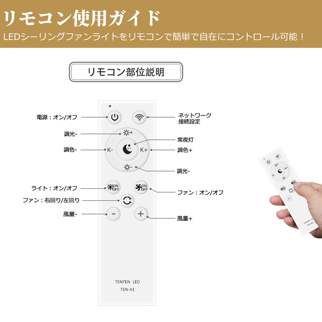 【送料無料＋ポイント３倍】シーリングライトファン LED天井照明 調光調色 DCモーター 超静音 省エネ 天井扇風機 風量調節 Wi-Fi接続 口金E26対応 寝室 2年保証 |  | 14