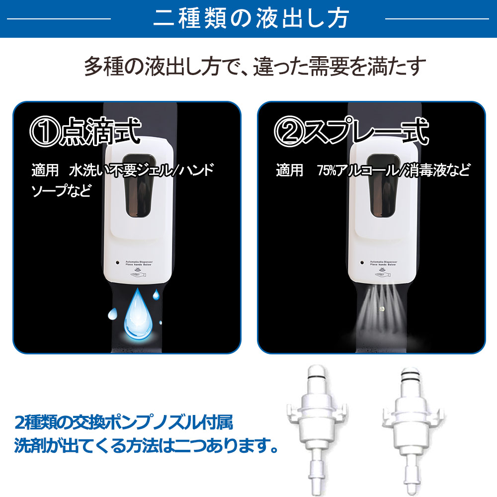 消毒噴霧器 アルコール 非接触 オートディスペンサー 手指消毒 伸縮スタンド付 壁掛け/自立 1000ml 大容量 赤外線センサー 衛生管理 USB  店 オフィス 業務用 : auto-sterilizer-1000ml-zx-3 : awagras02 - 通販 - Yahoo!ショッピング