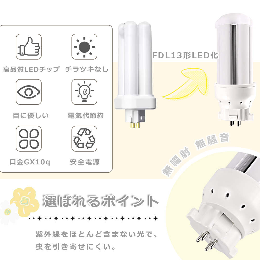 FDL13EX-L FDL13EX-W FDL13EX-N FDL13EX-D fdl13 led fdl13ex口金