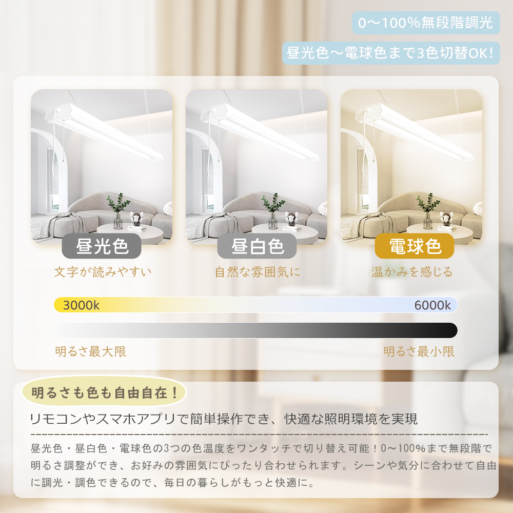 ひも付きLEDライト 引き紐照明 シーリングライト 照明器具 おしゃれ 4
