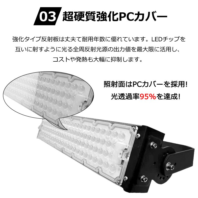 4台】LED投光器 300W 3000W相当 超爆光 LED作業灯 LED投光器 屋外用