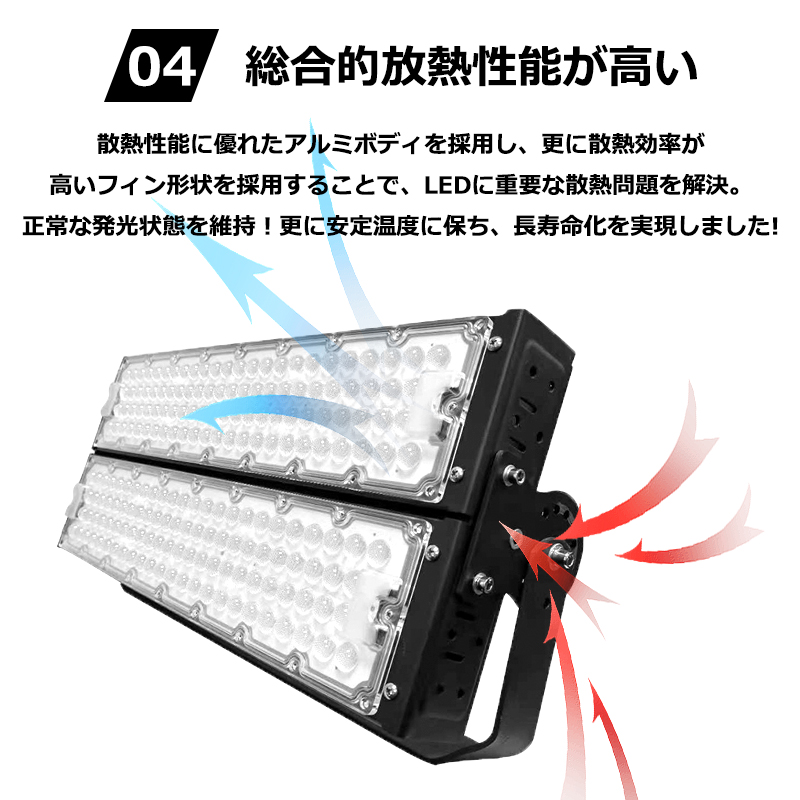 LED投光器 屋外用 防水 ワークライト 600W 強力 屋外 LED作業灯 超爆光 防犯 ワークライト 工事不要 壁掛け照明 舞台照明 体育館 倉庫照明 一年保証 昼光色｜awagras02｜05