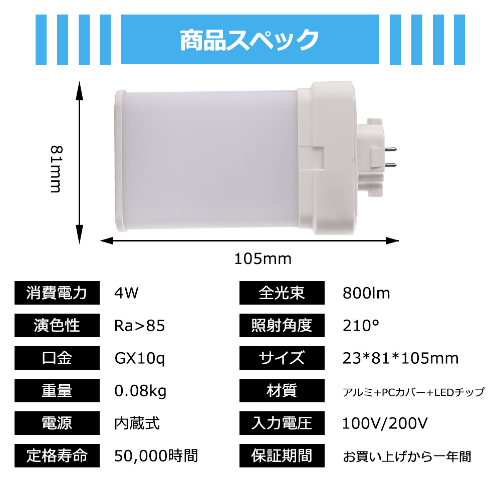 お得5個】FML9形LED FML9EX代替用 LEDコンパクト形蛍光灯 LEDランプ