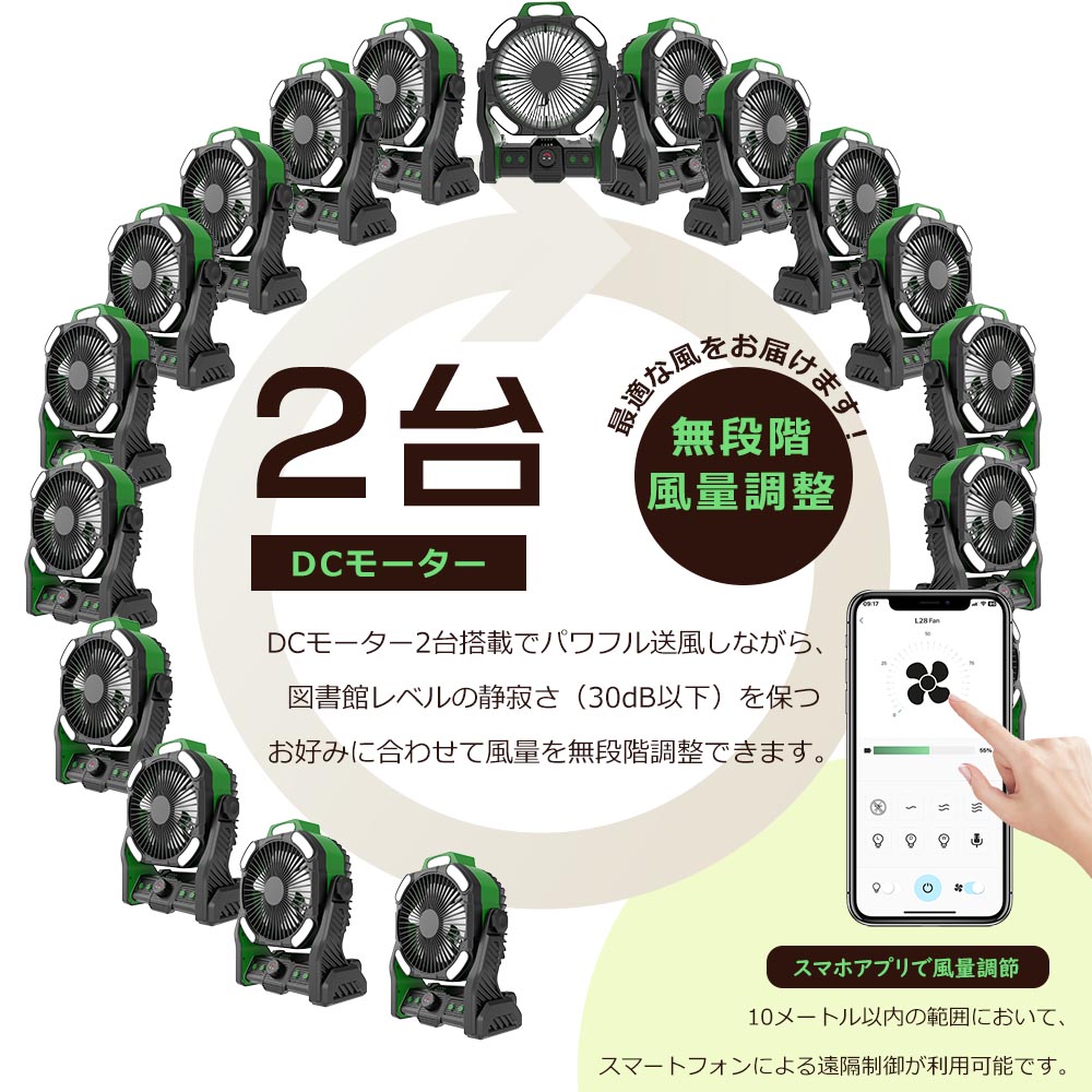 【2重反転・パワフル】p3倍!アウトドア 扇風...の詳細画像3