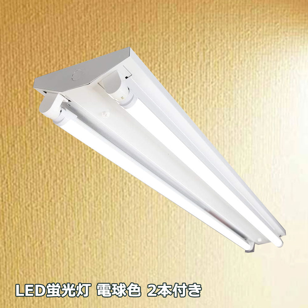 買ってすぐ使える！】LED蛍光灯照明器具2灯式 逆富士型 40W形 LED蛍光