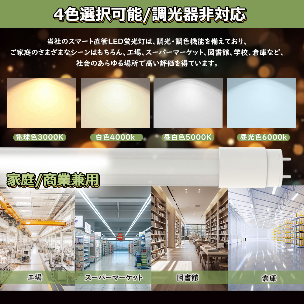 買ってすぐ使える！】LED蛍光灯照明器具2灯式 逆富士型 40W形 LED蛍光