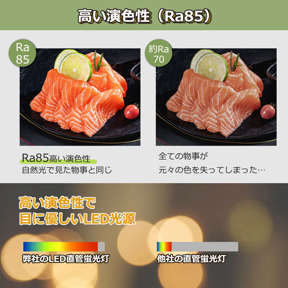 買ってすぐ使える！】LED蛍光灯照明器具2灯式 逆富士型 40W形 LED蛍光